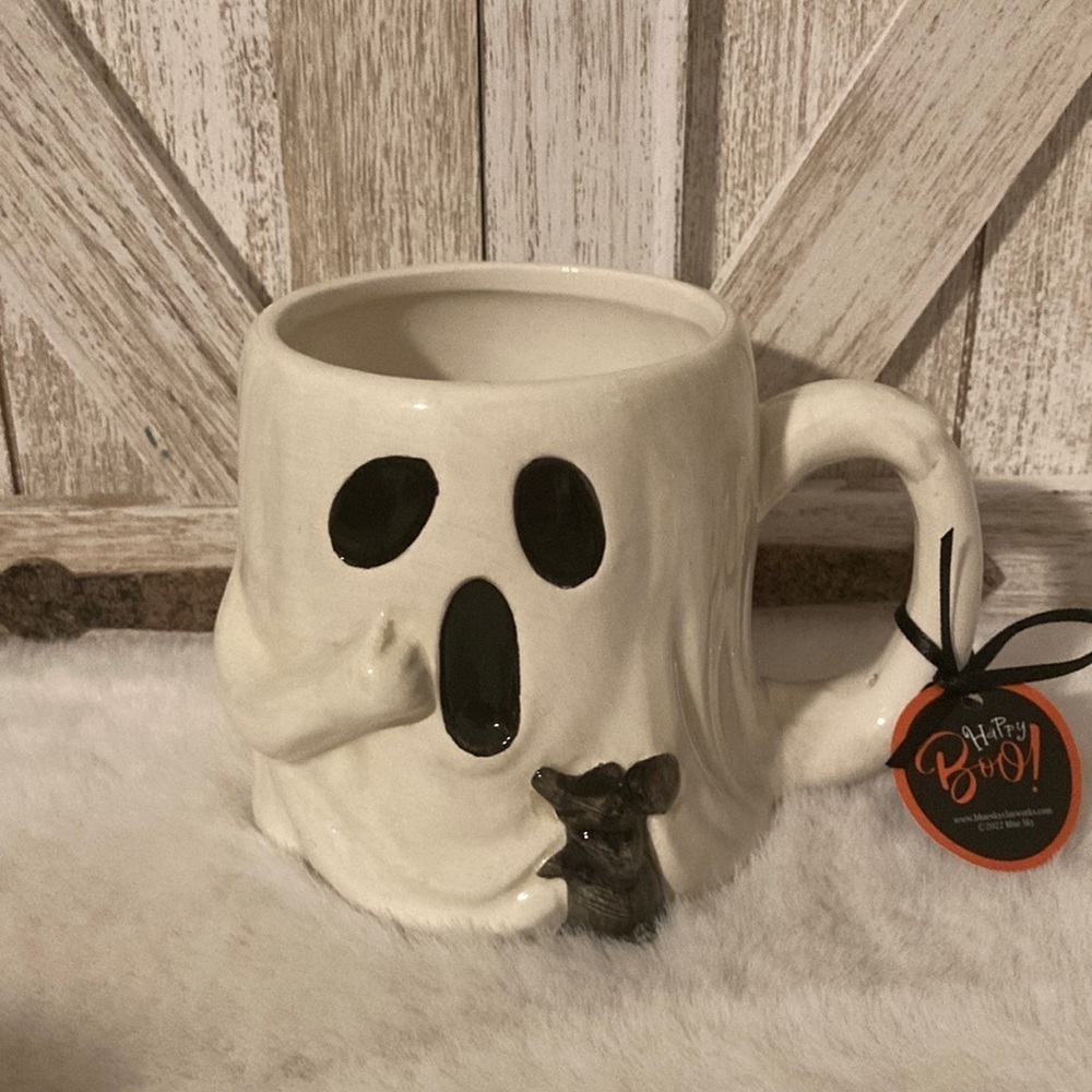 Blue Sky Ghost with Mouse Mug